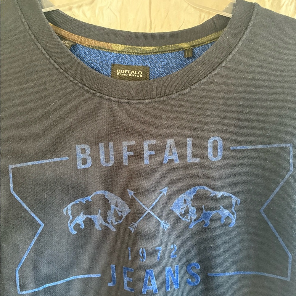 Buffalo David Bitton Men's Dark Gray Crewneck Sweater